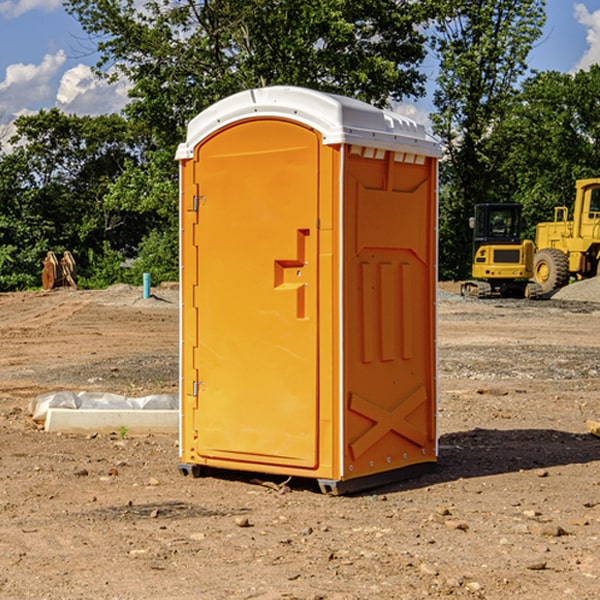 how often are the portable toilets cleaned and serviced during a rental period in Lead